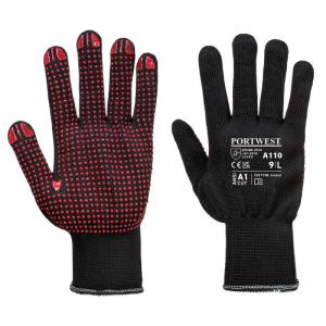 Portwest Polka Dot Glove XS Blk Pack of 12 POW33149