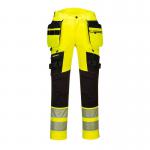 Portwest DX4 Hi Vis Detachable Holster Pocket Trousers 28 YellowBlk POW33683