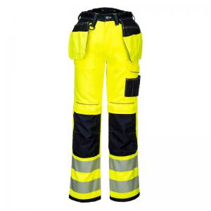 Portwest PW3 Hi Vis Stretch Holster Pocket Trousers 28 YellowBlk