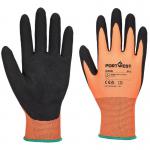 Portwest Dermi-Grip NPR15 Nitrile Sandy Glove S OrangeBlk (Pack of 12) POW34124