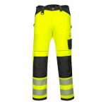 Portwest PW3 Hi Vis Lightweight Stretch Work Trousers 28 YellowBlk POW34603