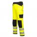 Portwest PW3 Hi Vis Lightweight Stretch Work Trousers 28 YellowBlk POW34603