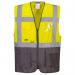 Portwest Warsaw Hi Vis Contrast Executive Vest 3XL YellowGry (Pack of 10) POW34658