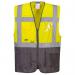 Portwest Warsaw Hi Vis Contrast Executive Vest 3XL YellowGry (Pack of 10) POW34658