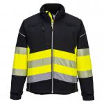 Portwest PW3 Hi Vis Class 1 Softshell 3L 4XL BlkYellow POW34805