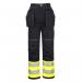 Portwest PW3 Hi Vis Class 1 Holster Pocket Trousers 28 YellowBlk POW34940