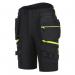 Portwest DX4 Detachable Holster Pocket Shorts 30 Blk POW35037