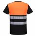 Portwest PW3 Hi Vis Cotton Comfort Class 1 T-Shirt SS 4XL BlkOrange POW35127