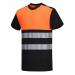 Portwest PW3 Hi Vis Cotton Comfort Class 1 T-Shirt SS 4XL BlkOrange POW35127