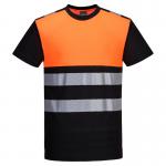 Portwest PW3 Hi Vis Cotton Comfort Class 1 T-Shirt SS M BlkOrange POW35129