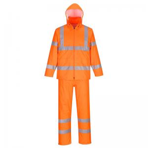 Portwest Hi Vis Packaway Rain Suit 3XL Orange POW35296