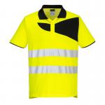 Portwest PW2 Hi Vis Cotton Comfort Polo Shirt SS 4XL YellowBlk POW35613