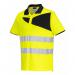 Portwest PW2 Hi Vis Cotton Comfort Polo Shirt SS 4XL YellowBlk POW35613