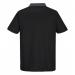 Portwest PW2 Cotton Comfort Polo Shirt SS L BlkZoom Gry POW35746