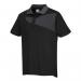 Portwest PW2 Cotton Comfort Polo Shirt SS L BlkZoom Gry POW35746