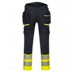 Portwest DX4 Hi Vis Detachable Holster Pocket Class 1 Trousers 28 YellowBlk POW35819