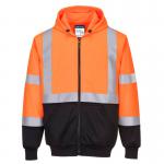 Portwest Hi Vis Contrast Zipped Hoodie 4XL OrangeBlk POW35858