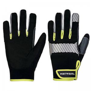 Portwest Pw3 General Utility Glove 1 Pair BlackYellow Medium Pack of