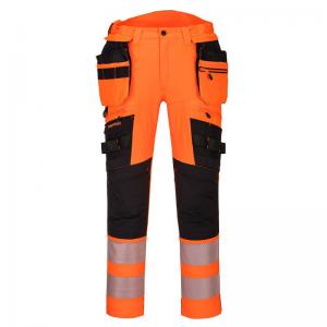 Portwest DX4 Hi Vis Detachable Holster Pocket Trousers 33 OrangeBlk