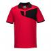 Portwest PW2 Cotton Comfort Polo Shirt SS L RedBlk POW36309