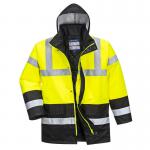 Portwest Hi Vis Contrast Winter Traffic Jacket XS YellowBlk POW36377