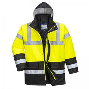 Portwest Hi Vis Contrast Winter Traffic Jacket XS YellowBlk POW36377