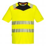 Portwest DX4 Hi Vis T-Shirt SS L YellowBlk POW36506