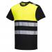 Portwest PW3 Hi Vis Cotton Comfort Class 1 T-Shirt SS XS BlkYellow POW37335