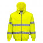 Portwest Hi Vis Zipped Hoodie XS Yellow POW38139