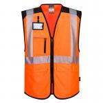 Portwest PW3 Hi Vis Executive Vest M OrangeBlk (Pack of 10) POW38180