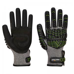 Portwest VHR15 Nitrile Foam Impact Glove M BlkGreen Pack Of 12
