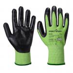 Portwest Green Cut Glove Nitrile Foam XS GreenBlk (Pack of 12) POW38672