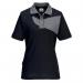 Portwest Pw2 Womens Polo Shirt Short Sleeve BlackZoom Grey Small PW219BZRS POW38726