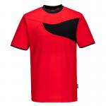 Portwest PW2 Cotton Comfort T-Shirt SS L RedBlk POW38854