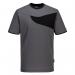 Portwest PW2 Cotton Comfort T-Shirt SS 2XL Zoom GryBlk POW38870