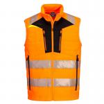 Portwest DX4 Hi Vis Hybrid Baffle Bodywarmer L OrangeBlk POW38898