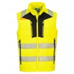 Portwest DX4 Hi Vis Hybrid Baffle Bodywarmer 4XL YellowBlk POW38904