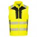 Portwest DX4 Hi Vis Hybrid Baffle Bodywarmer 4XL YellowBlk POW38904