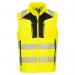 Portwest DX4 Hi Vis Hybrid Baffle Bodywarmer 4XL YellowBlk POW38904