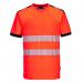 Portwest PW3 Hi Vis Cotton Comfort T-Shirt SS 4XL RedBlk POW38984