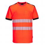 Portwest PW3 Hi Vis Cotton Comfort T-Shirt SS XL RedBlk POW38988