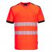 Portwest PW3 Hi Vis Cotton Comfort T-Shirt SS 3XL RedBlk POW38990