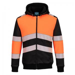 Portwest PW3 Zipped Class 1 Winter Hoodie Xl OrangeBlk POW39176