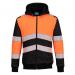 Portwest PW3 Zipped Class 1 Winter Hoodie XL OrangeBlk POW39176