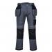 Portwest PW3 Stretch Holster Work Trousers 28 Zoom GryBlk POW39435