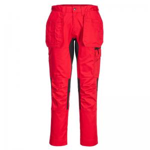 Portwest WX2 Eco Stretch Holster Trousers 38 Deep Red POW39768