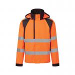 Portwest Wx2 Eco High Visibility Rain Jacket OrangeBlack Small CD860OBRS POW41036