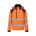 Portwest Wx2 Eco High Visibility Rain Jacket OrangeBlack Small CD860OBRS POW41036