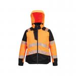 Portwest Pw3 High Visibility Womens Winter Jacket OrangeBlack Small T162OBRS POW44373