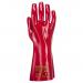 Portwest Grip 12 PVC Gauntlet 35cm XL Red (Pack of 12) POW60385